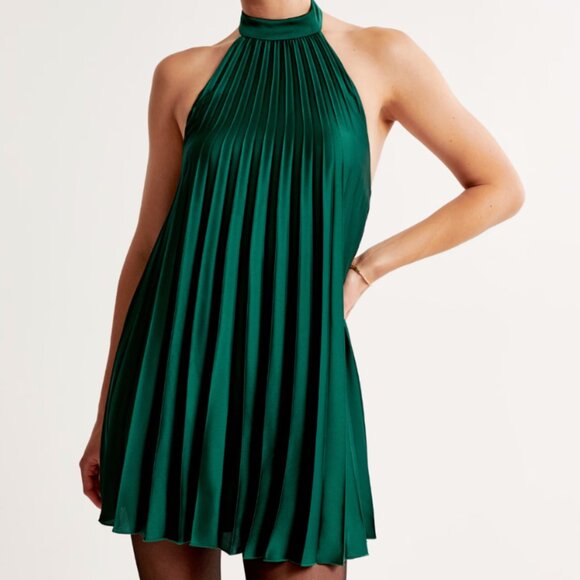 abercrombie and fitch Green trapeze mini dress - Picture 1 of 3